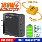 160W 6-PORT Fast Charging Usb Type Quick Pd QC3.0 Wall Charger Adapter. Fixed Price $10.99.