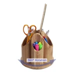 Mobilevision Bamboo Rotating Office & Supply Organizer 5 Circular Compart.... Fixed Price $35.60.