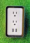 Sharper Image Usb Wall Plate Charger Dual Plug Surge Suppression Euc. Fixed Price $9.95.