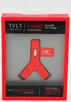 New Tylt Y-charge 2.1 Dual 2-USB Car Charger Red Dc Iphone 6+/5S/5/IPAD/4. Fixed Price $13.45.
