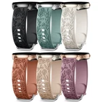 Floral Engraved Bands Compatible With Samsung Galaxy Watch 7 6 5 4 Activ.... Fixed Price $24.10.