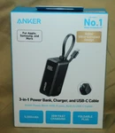 Anker 3-IN-1 Power Bank 5000MAH 30W Usb-c Charger & Cable New. Fixed Price $39.95.