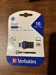 Verbatim 99153 Store 'n Go Dual Flash Drive For Usb-c Devices. Fixed Price $7.49.