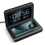 Digital Alarm Clock 15W Fast Wireless Charger With Thermometer For Iphone 16. Fixed Price $19.99.