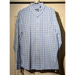 Izod Slim Fit Blue Green Plaid Cotton Button Down Long Sleeve Shirt Mens Sz Xl. Fixed Price $24.00.