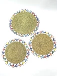 Handmade Woven Beaded Placemats Chargers Tabletop Decoration. Fixed Price $49.99.