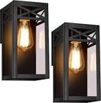 - Black Outdoor Wall Lanterns With Glass Shade Uses E26 Bulbs (not Included). Fixed Price $24.50.