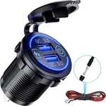 Kewig Quick 3.0 Dual Usb Charger Socket Waterproof 36W 12V 24V Blue. Fixed Price $16.80.