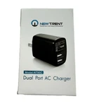 Newtrent Dual Port Ac Charger Blk NT-90C Nib. Fixed Price $9.25.
