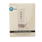 Onn 4-PORT Usb Charging Tower With Outlet White New. Fixed Price $24.95.