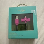 Nib Kate Spade New York Bow Micro Usb Cable 3.3 Ft Pink Black ($20). Fixed Price $8.99.