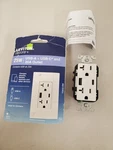 Leviton Decora Amp Duplex Outlet 25W Usb-a Usb-c White T5833-BW. Fixed Price $22.99.