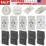 Dual Usb Port Wall Socket Charger 15A Power Receptacle Outlet Plate Panel Lot. Fixed Price $68.82.