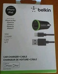 Belkin Mfi Certified 10 Watt 2.1 Amp Iphone Car Charger 4FT Nib. Fixed Price $9.99.