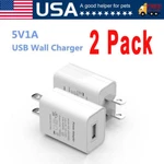 2 Pack Universal 5V 1A Plug Usb Wall Charger Power Adapter For Smart Phone. Fixed Price $5.89.