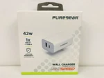 Puregear 42W Wall Charger Usb-c & Usb-a Lightspeed Travel Adapter White 63978PG. Fixed Price $15.75.