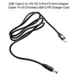 Usb Type-c To 12V 5.5MM*2.5MM Adapter Cable 1M 39.37INCHES Pd Charger Cord. Fixed Price $11.19.