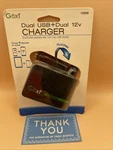 Dual 12V & Usb -power 4 Devices Once! Rotating Car Charger-goxt 10908. Fixed Price $11.98.
