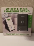 Tech Squared Wireless Charging Stand With 2 Way Speaker, Black New Open Box. Fixed Price $25.00.