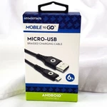 Mobile To Go Micro-usb 6FT Braided Charging Cable For Android Devices. Fixed Price $19.99.