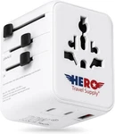 Hero International Travel Power Adapter For Europe, Uk, Aus, 100+ Countries. Fixed Price $19.88.