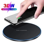 30W Wireless Charger Pad Fast Charging Mat For Iphone 16 Pro Max 15 14 13 12 Xs. Fixed Price $12.99.