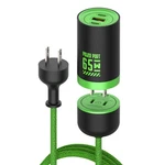 65W Gan Fast Wall Charger Block With 2 Usb-c & 1 Usb-a Cyber Green. Fixed Price $80.99.