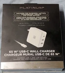Platinum 65W Usb-c Wall Charger With Cable And Ports PT-PAC65C2U-C. Fixed Price $14.54.
