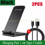 2PCS Wireless Fast Charger Charging Stand Dock For Samsung Galaxy Iphone Mobile. Fixed Price $12.99.