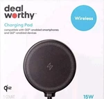 15W Qi Charging Pad - Dealworthy Black:wireless Charger, Magnetic Mount. Fixed Price $15.99.