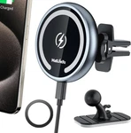 Magjieyx For Magsafe Car Mount Wireless Charger Magnetic Fast Charging Gray. Fixed Price $36.75.