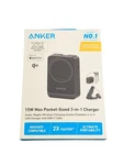 N9U Anker Maggo 15W QI2 Foldable Pocket-sized 3 In Magsafe Charger Blk. Fixed Price $19.99.
