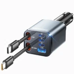 Superone Retractable Car Charger, Ultra-compact 6-PORT Usb Grey. Fixed Price $33.99.