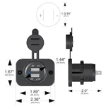 Bulldog Winch 20287 Usb Power Socket, Dual 5V & 2.1A With Cover 3 Mounting. Fixed Price $23.99.