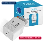 Ceptics 3 In 1 European Travel Plug Adapter Compact Type With Usb-a. Fixed Price $21.85.