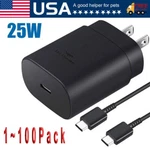 25W Type Usb-c Fast Wall CHARGER+6FT Cable For Samsung Galaxy S20 S21 5G Lot. Fixed Price $9.39.
