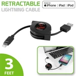 Cellet Retractable Apple Mfi Certified Lightning Charging / Data Cable. Fixed Price $14.99.