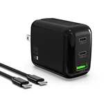 Qiouzw 67W Usb Wall Charger, 3-PORT Gan Fast Black. Fixed Price $36.40.