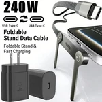 240W 2-IN-1 Usb Fast Cable Rotatable Stand Holder Playing While Charging. Fixed Price $13.99.