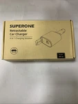 Superone Retractable Car Charger 4 In 1, Fast Phone PT-16. Fixed Price $18.99.