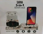 3-IN-1 Stand Dock For Iphone, Apple Watch Air-pods, Sarina. Fixed Price $6.00.
