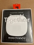 Sharper Image Qi Wireless Slim Charging Pad White 5W. Fixed Price $14.99.