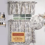 Maison D' Hermine Kitchen Curtain Set For Windows 100% Cotton Of .... Fixed Price $13.30.