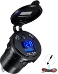 Kewig 12V Usb Outlet Car Charge, 108W 3-PORT Marine Fast Charger Black. Fixed Price $23.58.