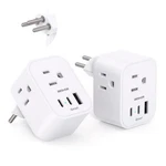 Swiss Travel Plug Adapter Type J 3 Outlet Usb-c Ports 2 Pack. Fixed Price $23.98.