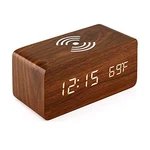OCT17 Wooden Alarm Clock With Qi Wireless Charging Pad Compatible Iphone. Fixed Price $38.49.