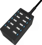 High Capacity 10-PORT Usb Rapid Charger 60W Black For Family Use. Fixed Price $69.99.