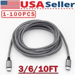 60W Usb-c To Cable Fast Charger Lot Pd Nylon Cord For Iphone 16 Samsung. Fixed Price $356.28.