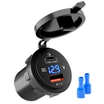 Usb Fast Car Charger Type-c QC3.0 Power Supply Socket 12V Led Digital Voltmeter. Fixed Price $18.04.