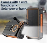 Solar Power Bank Wireless Charging Built Hand Crank Cables 22.5W Fast Charge. Fixed Price $35.00.
